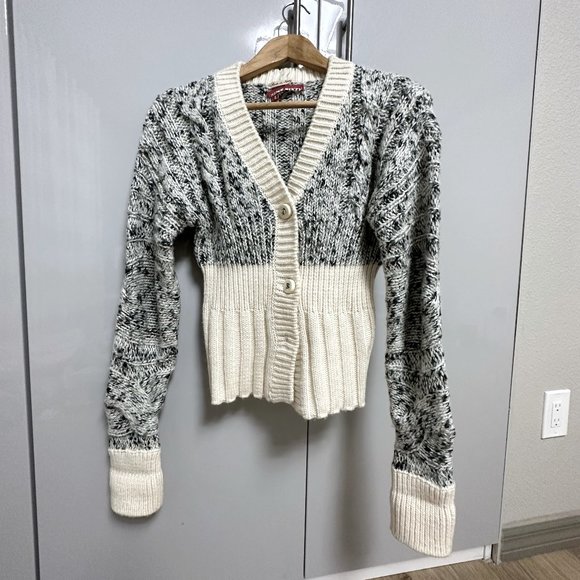 sold @ ebay ~ Miss Sixty Cardigan Sweater Wool & Mohair - Made in Italy - Picture 3 of 10